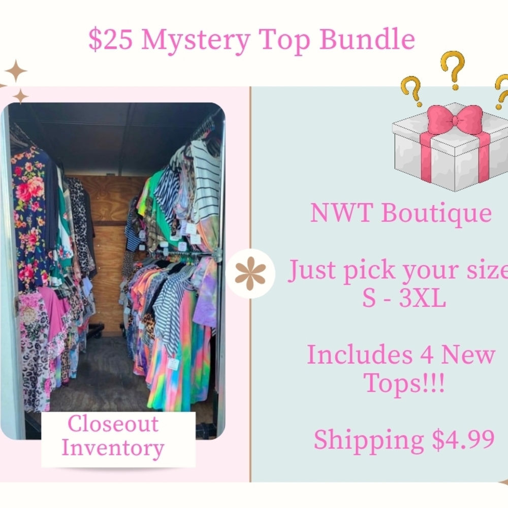 Mystery Top Bundle - Assorted Bright & Floral Prints